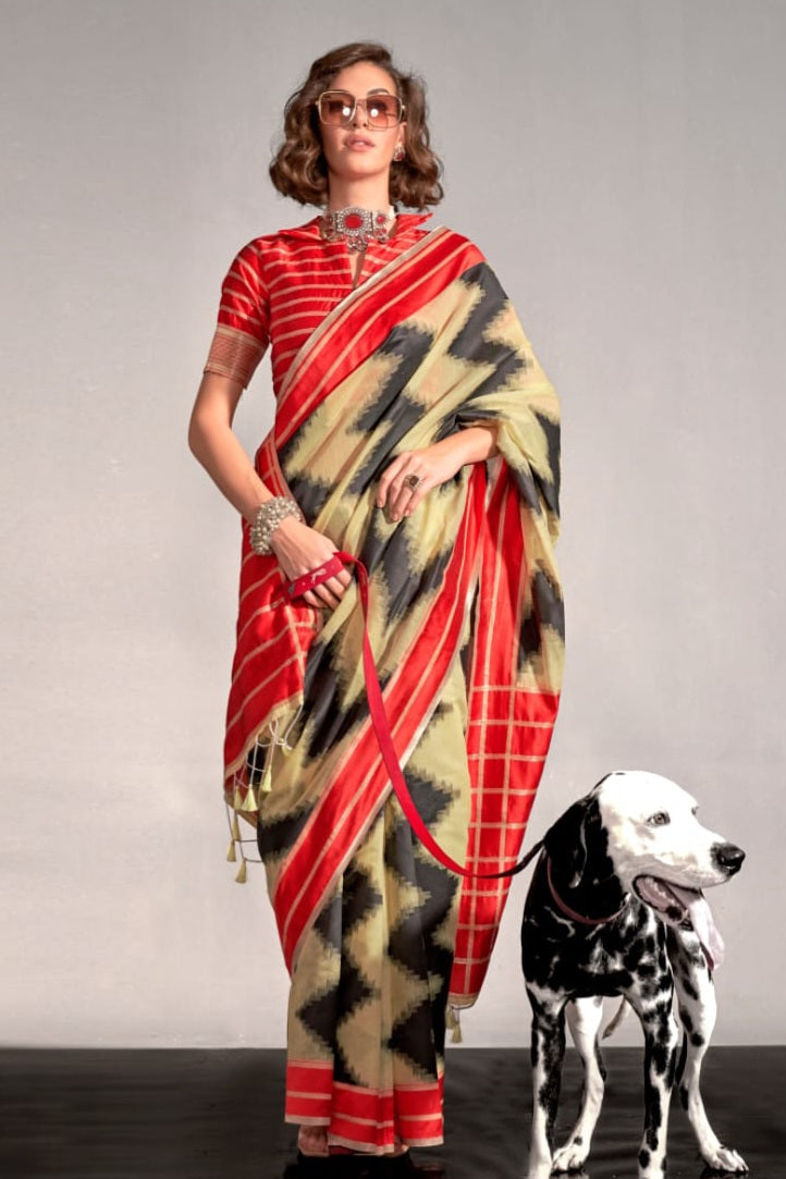Ritika Spun Handloom Silk Saree EASE0025