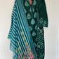 Green Embroidered Kirta With Printed Dupatta